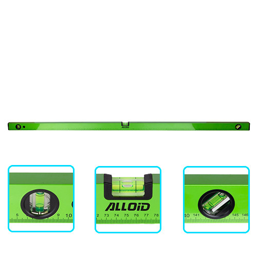 Alloid. Уровень строительный 150см, 3 капсулы, фото 1