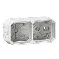 Коробка накладна 2-постова горизонтальна/вертикальна, Legrand PLEXO IP55 білий (069690L)