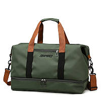 Сумка спортивна 32 літри для фітнесу та подорожей Зелений ( код: IBS146G )