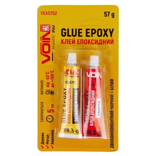 Клей эпоксидный VOIN двухкомпонентный черный+белый 57 гр, фото 1