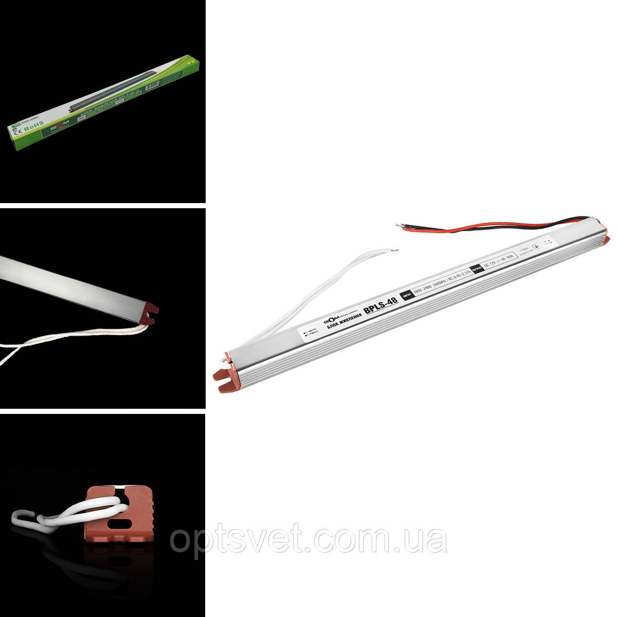 Блок живлення BIOM Professional DC12 48 W BPLS-48-12 4 А stick, фото 1