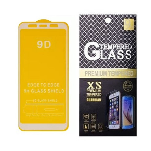 Захисне скло для Samsung Galaxy J8 / J8 Plus / On8 2018 (J805, J810) з білою рамкою