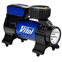 Компресор "ViTOL" K-22 100psi/14Amp/37 л/Фонар/Автостоп/прикурювач