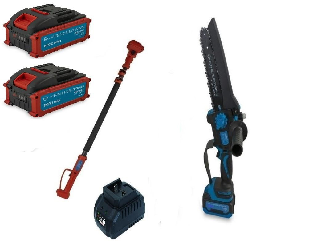 Пила KRAISSMANN 2033 AKS-BL 20 подовжувач KRAISSMANN — VS'2500 (2-акум-8А·год)
