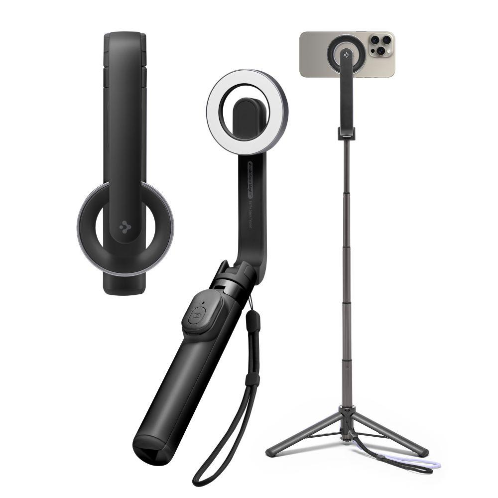 Штатив (Трипод) Spigen S571W Bluetooth Selfie Stick Tripod with MagSafe (62 см), Black (AMP07656)