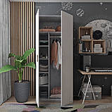 Шафа для одягу Кен 2 ДСП Бетон/Білий 90х52х210, фото 4