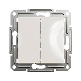 Schneider ASFORA Вимикач двоклавішний крем Asfora б/р EPH0370123