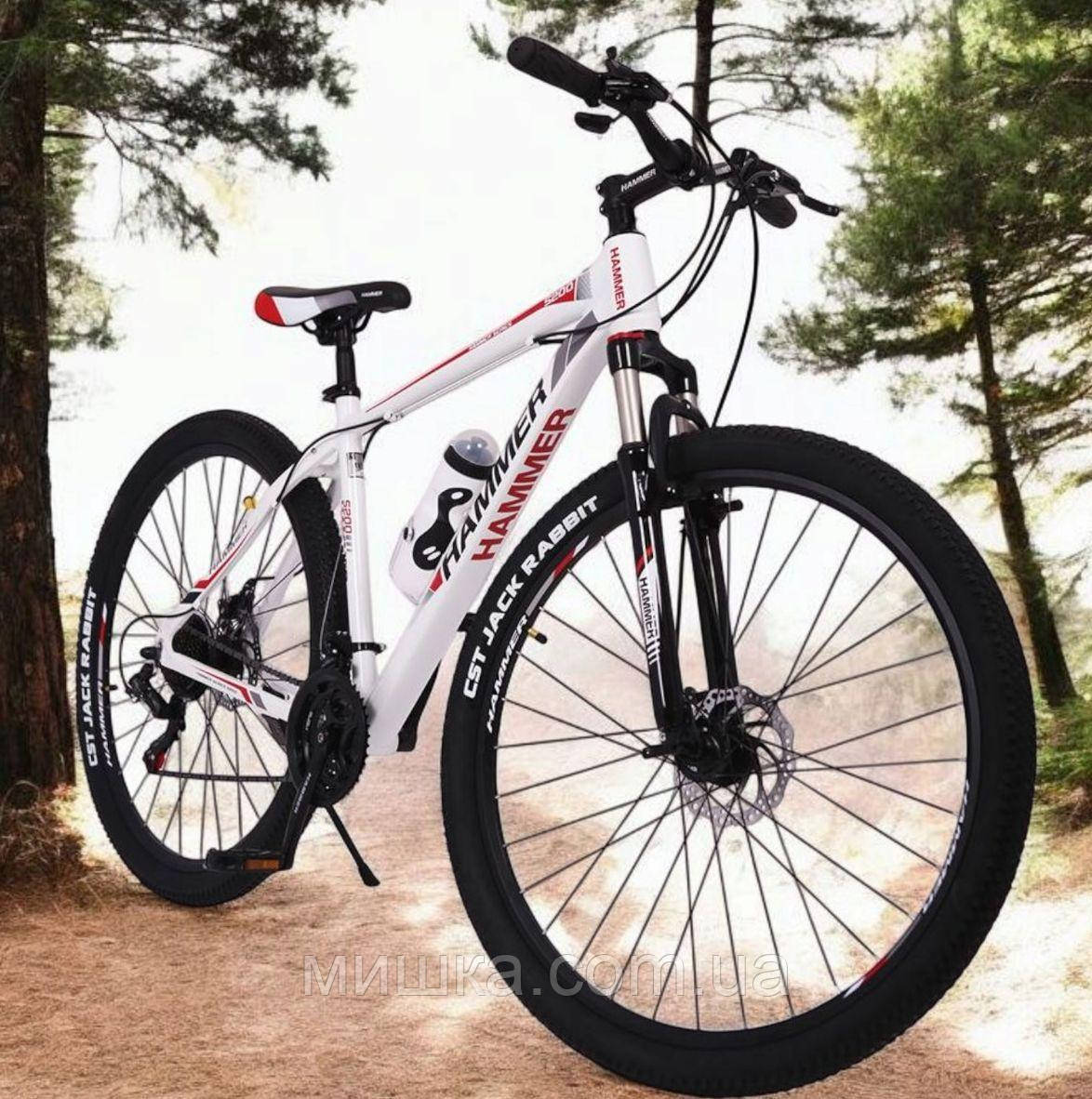 Стильний спортивний алюмінієвий велосипед S200, колеса 29*2,25, рама 19'', біло-червоний, фото 1