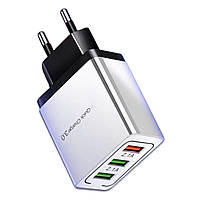 Мережевий зарядний пристрій AR-QC-03 QC3.0 (3USB/18W/2,1А) в асорт.