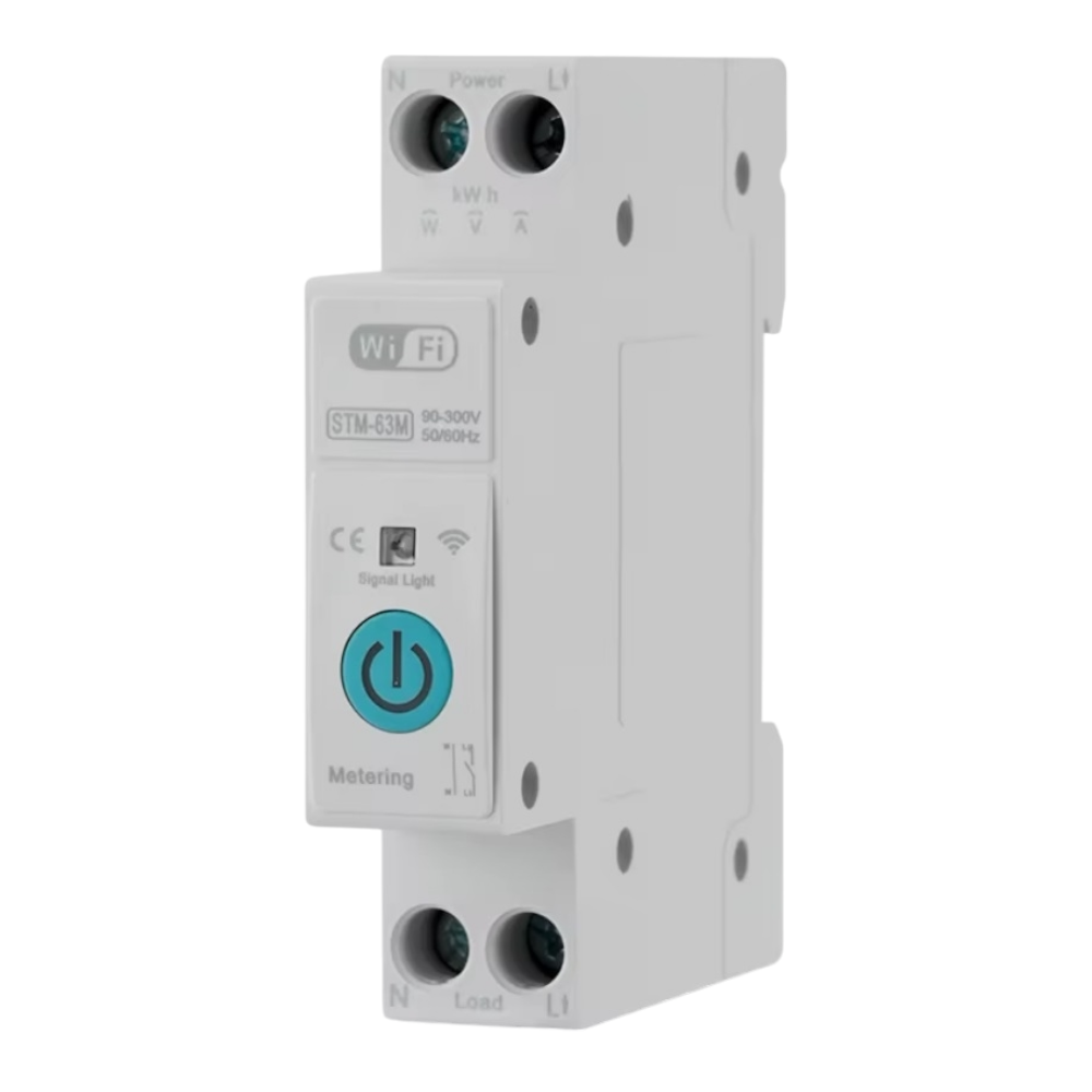 Реле-вимикач Wi-Fi на DIN-рейку STM-63M (63 А, см. струму та напруги), реле для розумного дому
