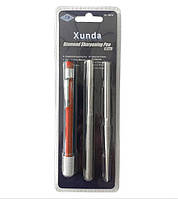 Точилка для ножів кишенькова алмазна комплект ручка для ножів, ножниць та гачків 2 стержні Червона