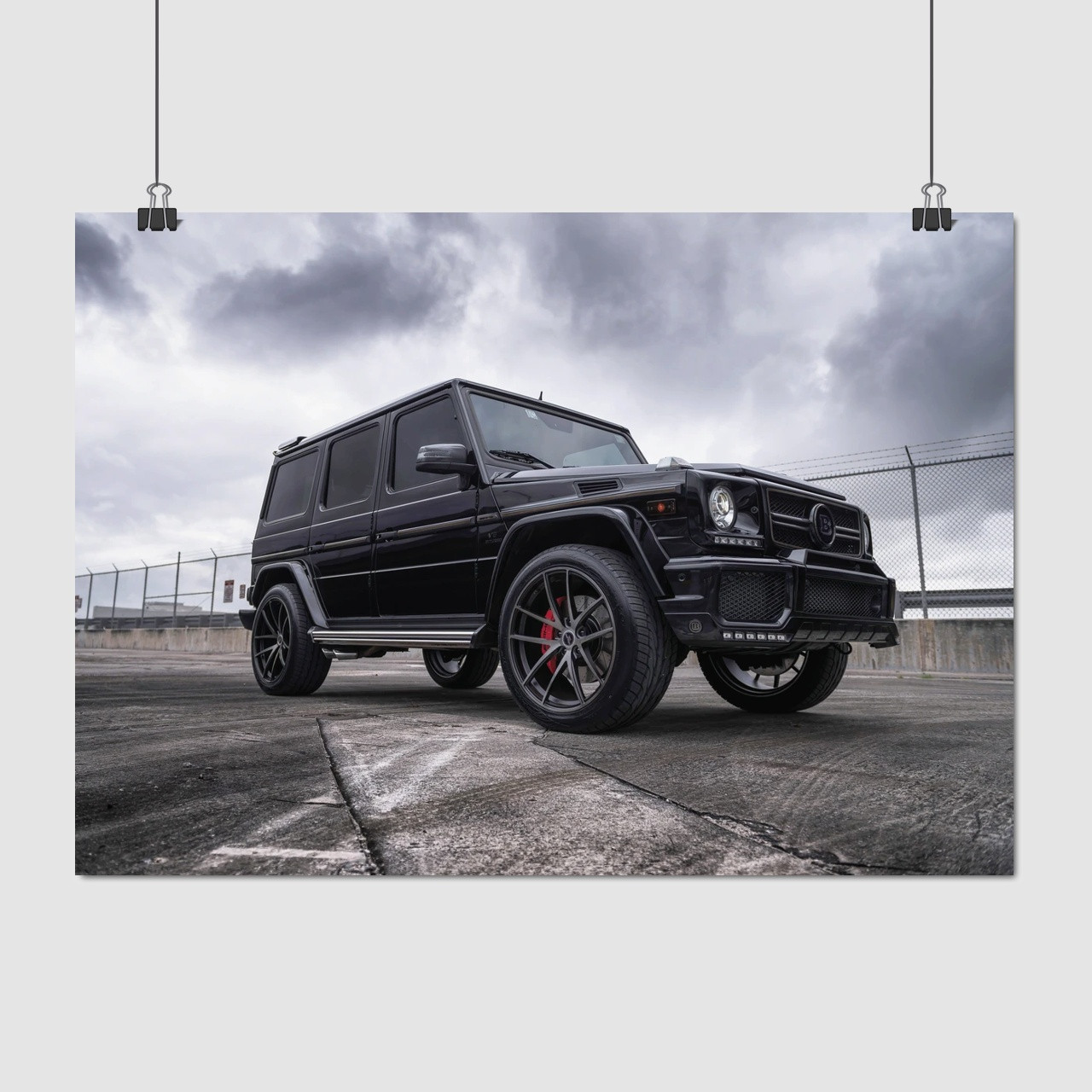 Плакат "Мерседес Гелендваген, Гелік, Mercedes-Benz Gelandewagen, G-Wagen", 43×60см