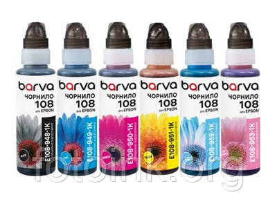 Чорнила Barva для Epson L8050, L18050 комплект 6х100 мл (E108-1K-MP), фото 1