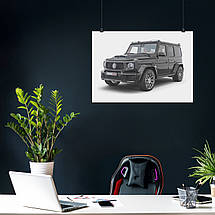 Плакат "Мерседес Гелендваген, Гелік, Mercedes-Benz Gelandewagen, G-Wagen", 43×60см, фото 4