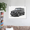 Плакат "Мерседес Гелендваген, Гелік, Mercedes-Benz Gelandewagen, G-Wagen", 43×60см, фото 6