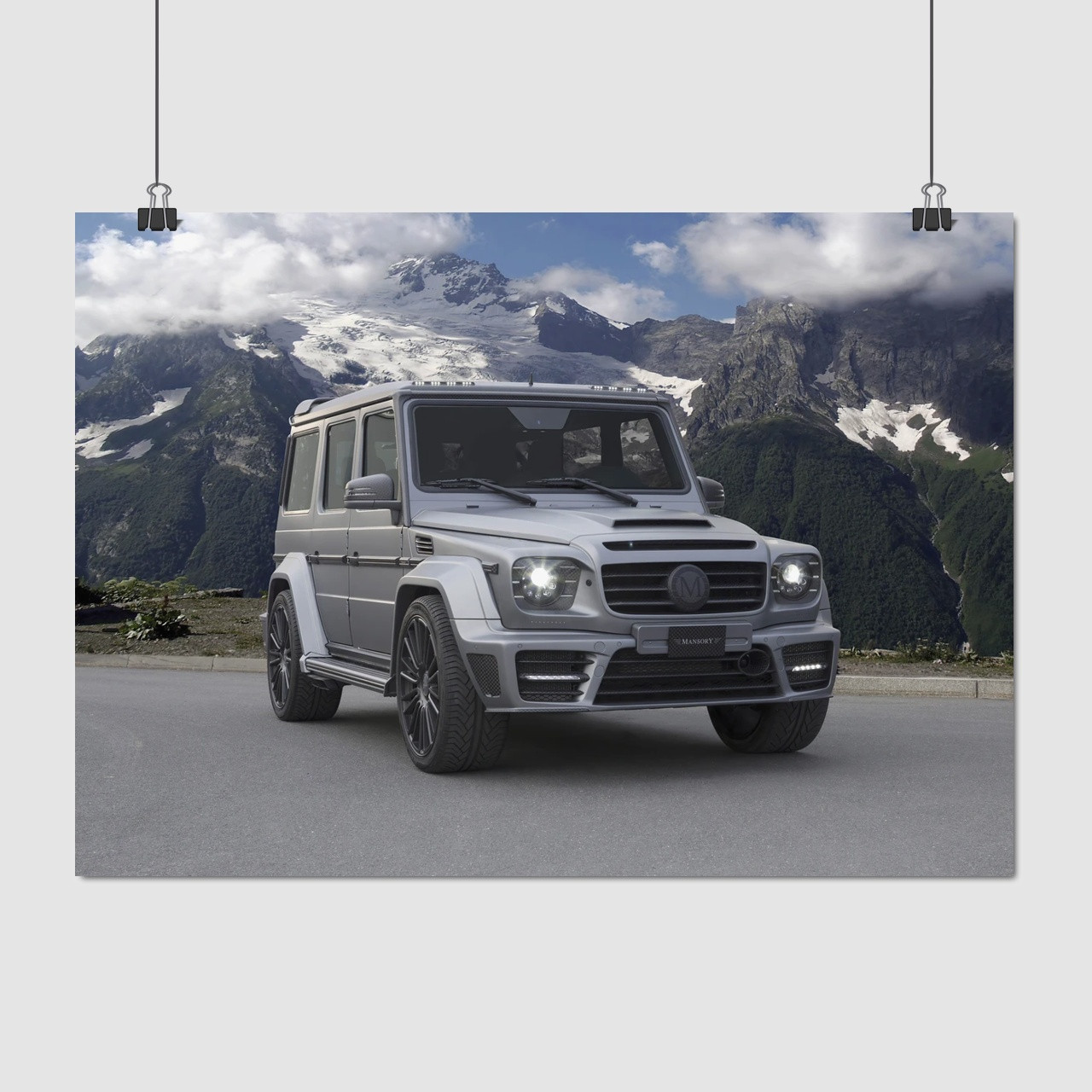 Плакат "Мерседес Гелендваген, Гелік, Mercedes-Benz Gelandewagen, G-Wagen", 43×60см