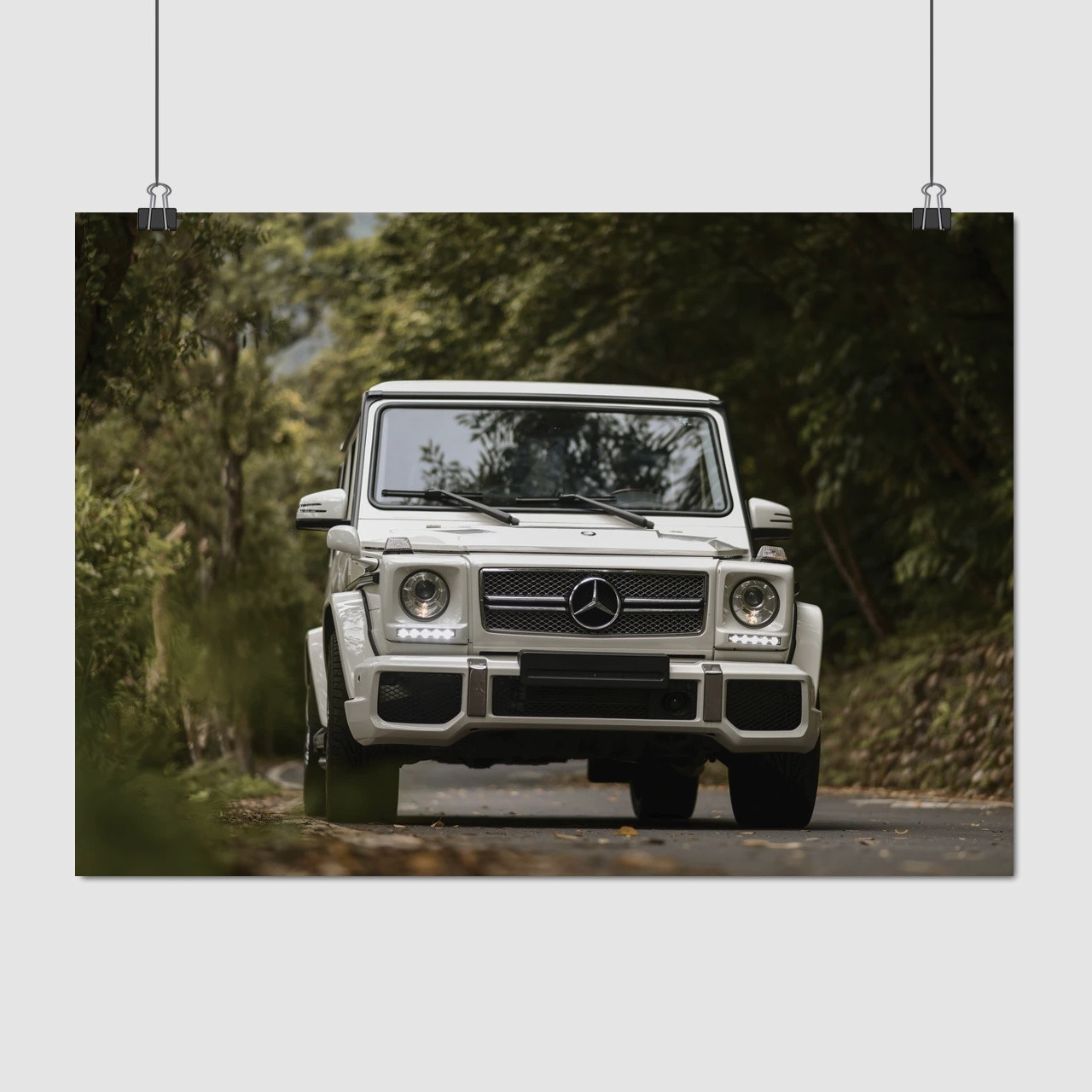 Плакат "Мерседес Гелендваген, Гелік, Mercedes-Benz Gelandewagen, G-Wagen", 43×60см