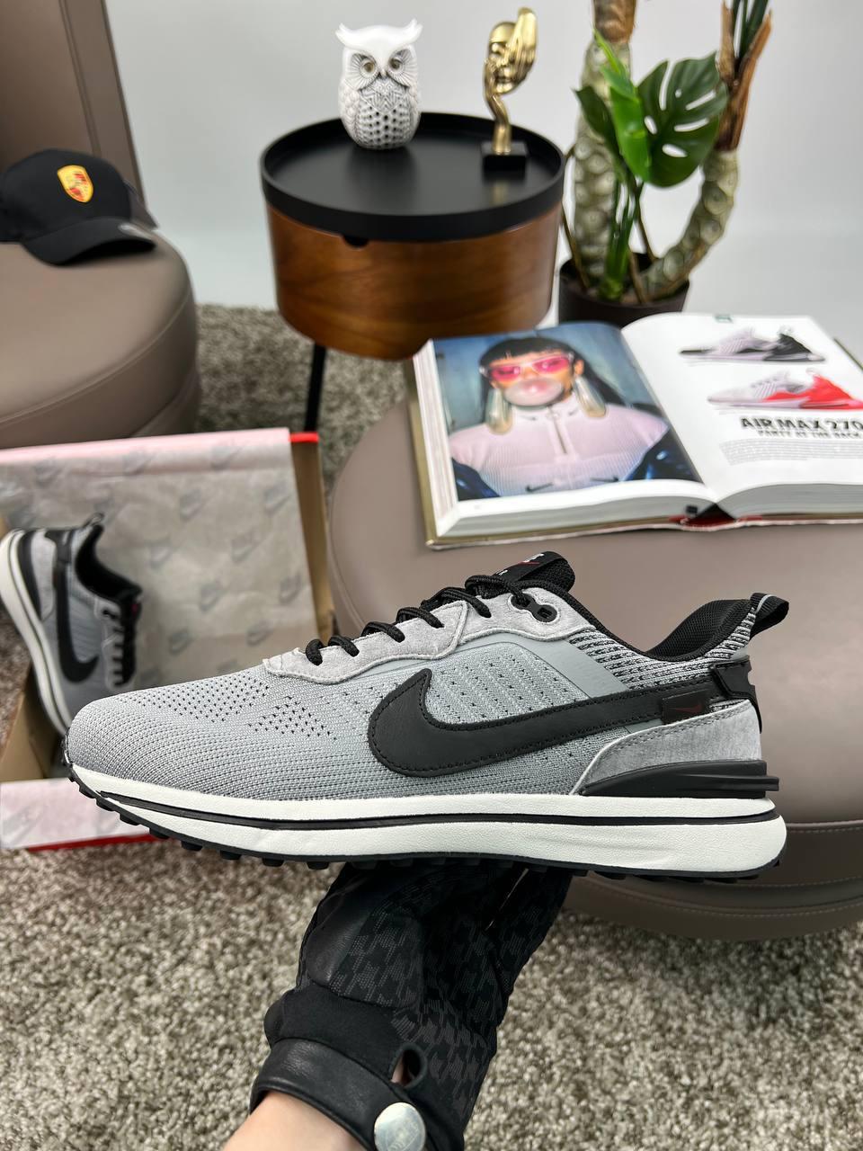 Чоловічі текстильні кросівки NIKE Air Zoom Street Grey Black, кеди Найк текстиль сірі. Чоловіче взуття, фото 1