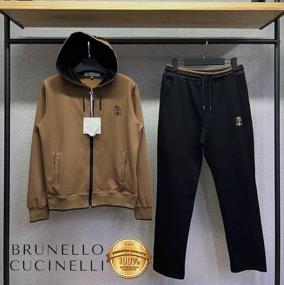 Чоловічий спортивний костюм Brunello Cucinelli CK9161 коричневий S, L, XL, фото 1