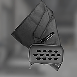 Рушник мікрофібра, спортивний рушник, рушник для спортзалу 50 x 30 см чорний (HP-50), фото 5