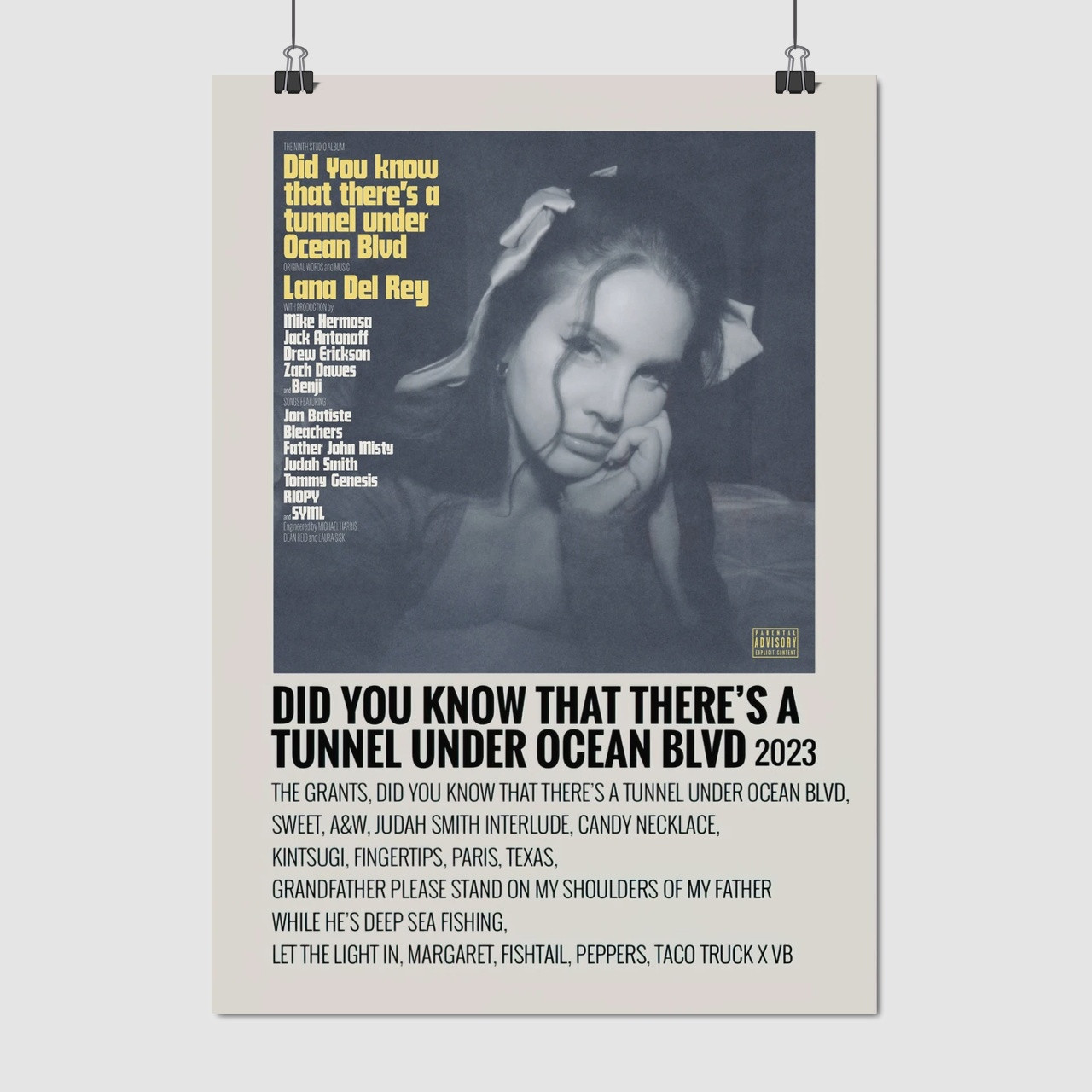 Плакат "Лана Дель Рей, Lana Del Rey, Did you know (2023)", 60×43см