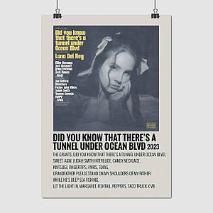 Плакат "Лана Дель Рей, Lana Del Rey, Did you know (2023)", 60×43см