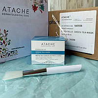 Маска для обличчя із зеленим чаєм ATACHE Essentielle Green Tea Mask 50 мл + Силіконовий пензлик для нанесення