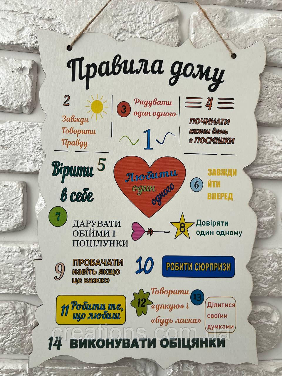 Постер на стіну "Правила дому" 24х34 см №1, фото 1