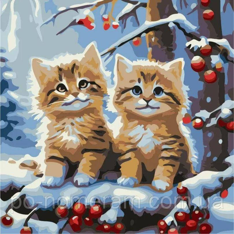 Картина за номерами ArtStory Руді котики ДВП (AS2164) 30 х 30 см