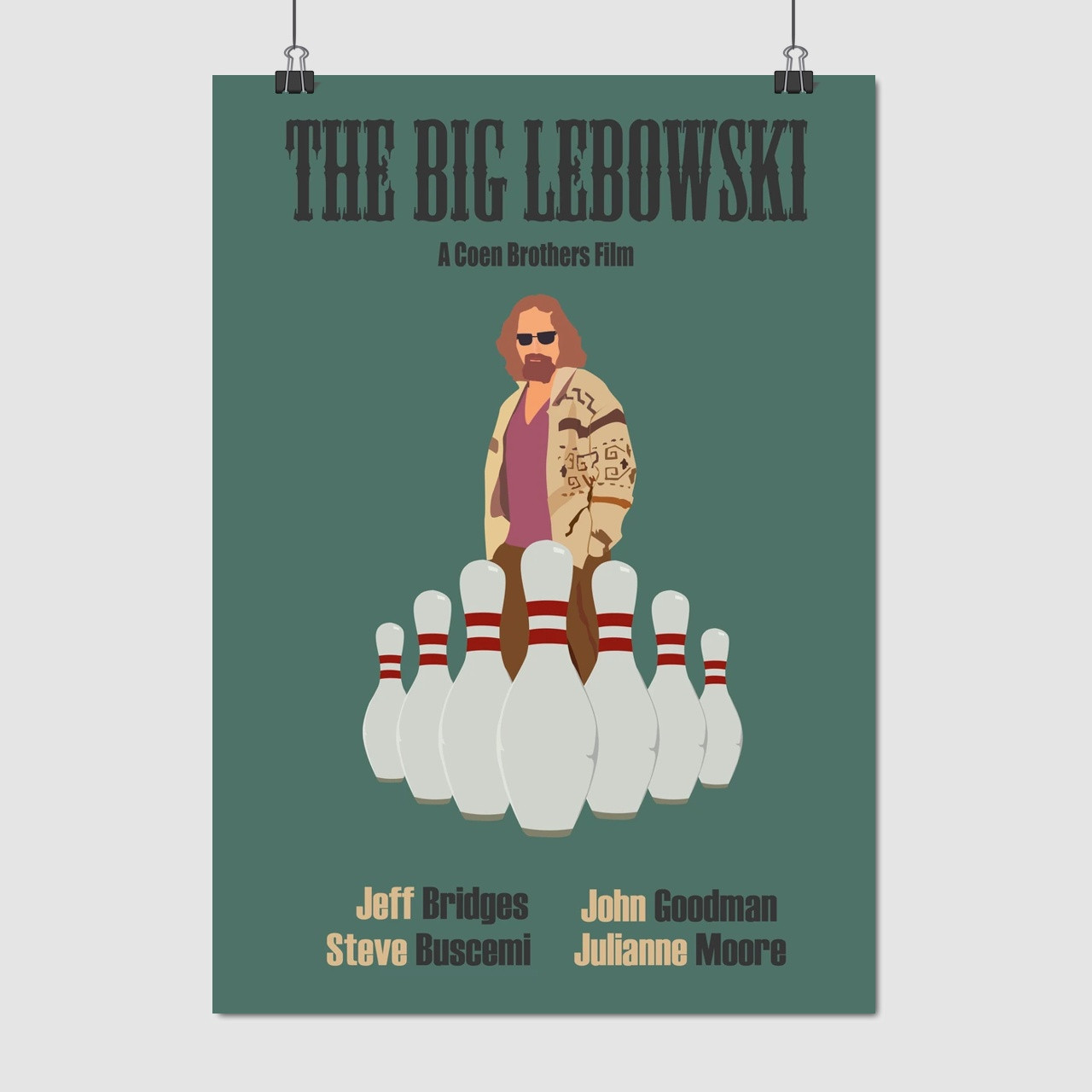 Плакат "Большой Лебовски, The Big Lebowski (1998)", 60×43см