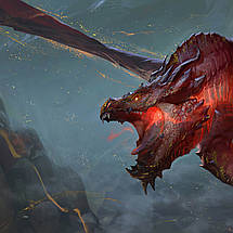 Плакат "Червоний дракон у польоті", 43×60см, фото 2