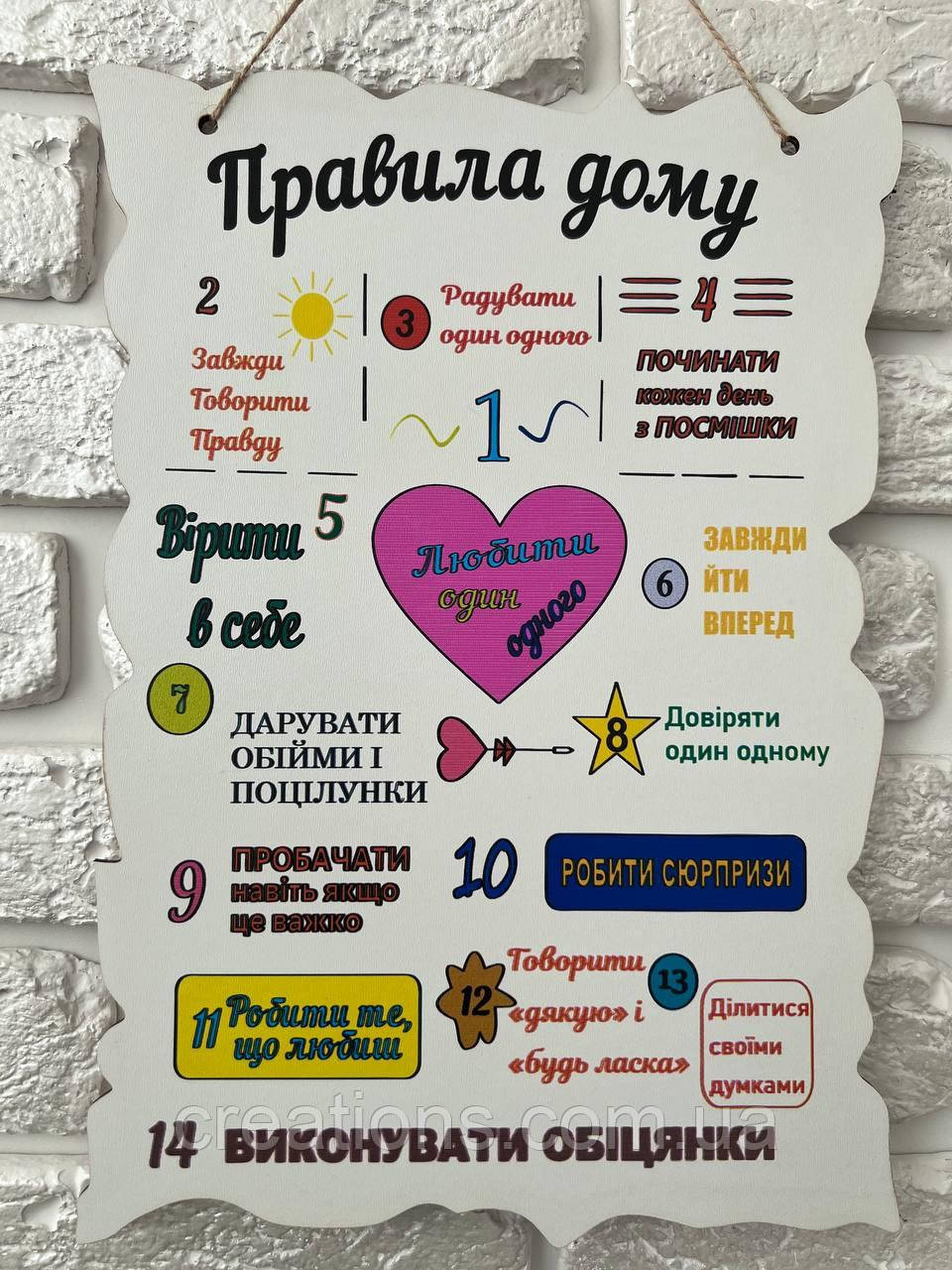 Постер на стіну "Правила дому" 24х34 см №2, фото 1