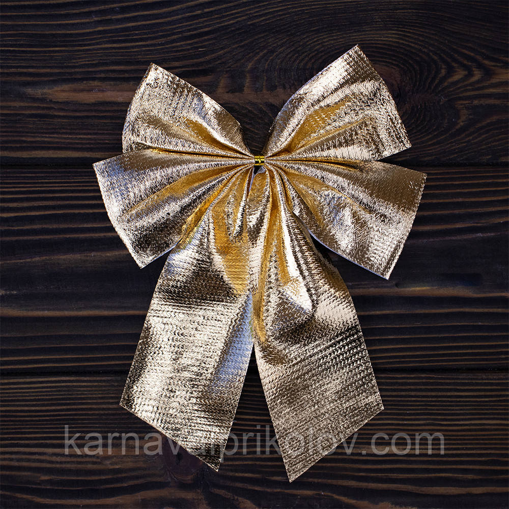 Бант різдвяний Блиск золотий 12931 (1шт)