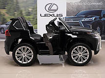 Дитячий електромобіль джип Lexus LX 570 M 3906EBLRS-2 (4x35W, 2x12V14Ah), фото 5