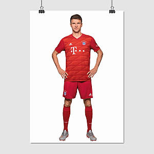 Плакат "Футболіст Томас Мюллер, Thomas Muller", 60×43см