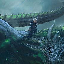 Плакат "Дракон із зеленим полум'ям", 43×60см, фото 2