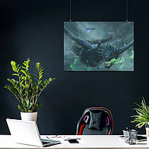 Плакат "Дракон із зеленим полум'ям", 43×60см, фото 3