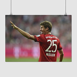 Плакат "Футболіст Томас Мюллер, Thomas Muller", 43×60см