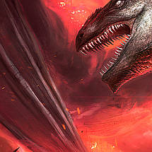 Плакат "Армія атакує величезного вогняного дракона", 40×60см, фото 2