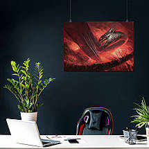 Плакат "Армія атакує величезного вогняного дракона", 40×60см, фото 3