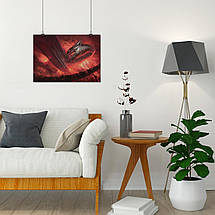 Плакат "Армія атакує величезного вогняного дракона", 40×60см, фото 4