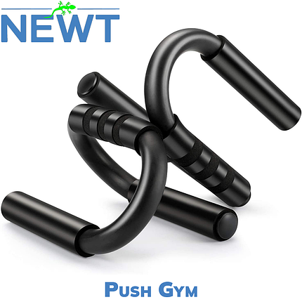 Упори для віджимань від підлоги з неопреновими ручками Newt Push Gym NE-1-09 навантаження 200 кг чорні, фото 1