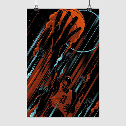 Плакат "Баскетболіст Майкл Джордан, Michael Jordan", 60×43см, фото 1