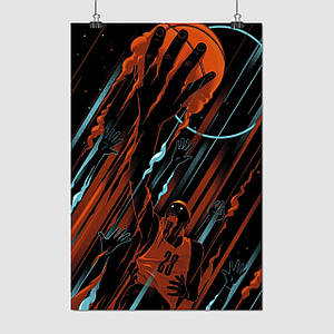 Плакат "Баскетболіст Майкл Джордан, Michael Jordan", 60×43см