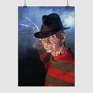 Плакат "Кошмар на вулиці В'язів, Nightmare on Elm Street (1984)", 60×43см