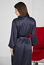 ХАЛАТ ШОВКОВИЙ жіночий довгий ГРАФІТ 117, фото 6