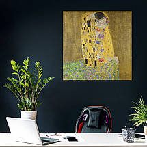 Картина на полотні "Густав Клімт, Поцілунок, Gustav Klimt, The Kiss", 60×60см, фото 5