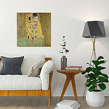 Картина на полотні "Густав Клімт, Поцілунок, Gustav Klimt, The Kiss", 60×60см, фото 6