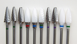 Фрези, насадки для манікюру та педикюру: керамічні, корундові