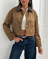 Жіноча куртка Тканина: замшa Фабричний Китай Розміри: 42,44,46